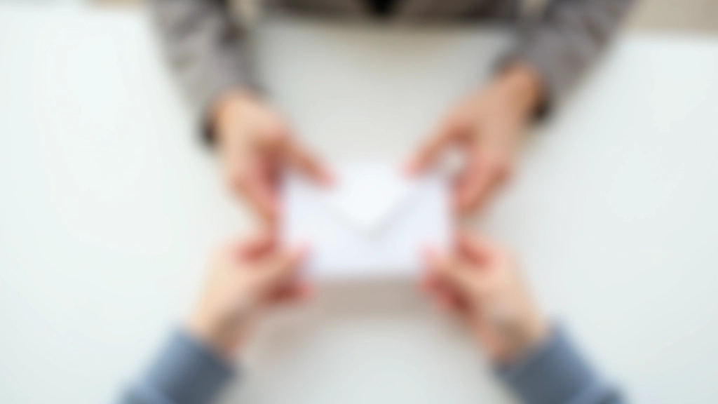 Two hands exchanging money in envelope, representing shared financial decisions